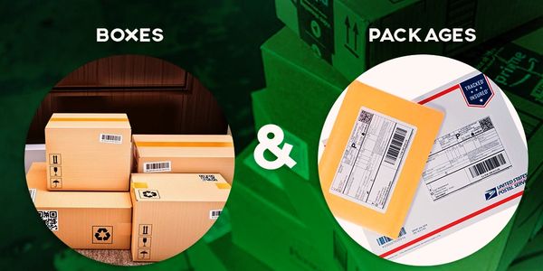 Envelopes and boxes waiting on a courier who cares to pick up and deliver.