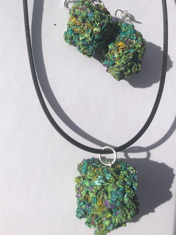 420 hat pin keychain marijuana hemp jewelry art nug 
