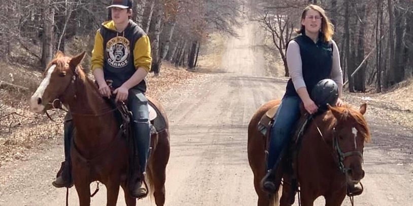 A spring ride down the dirt road