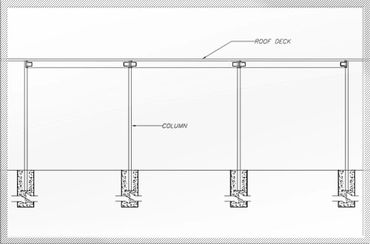 Large stand-alone canopy with concrete pears.
