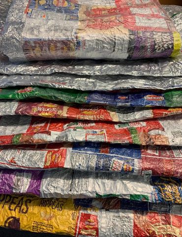 Crisp packet survival sheet