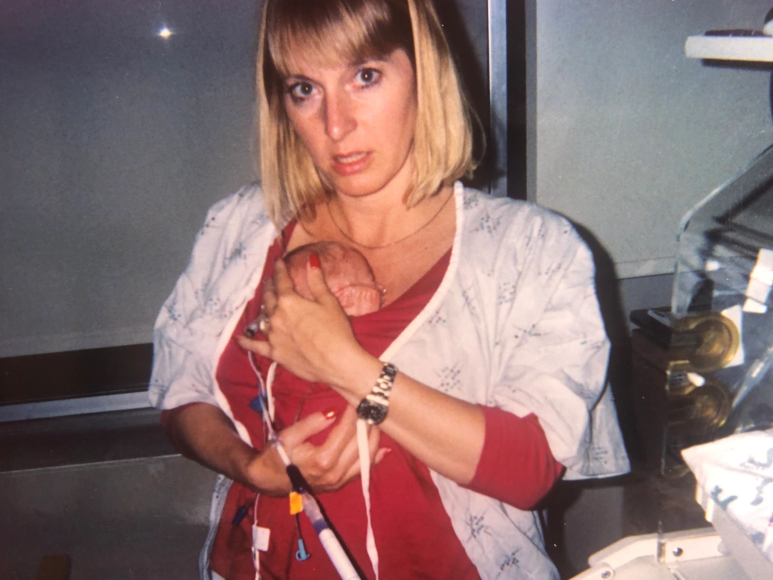 My first time doing kangaroo care.