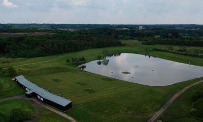 Trackman Stonebridge golf driving range lake