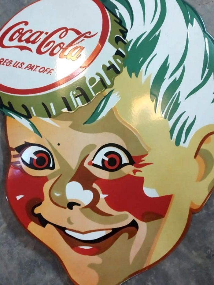 Porcelain sign Coca Cola boy