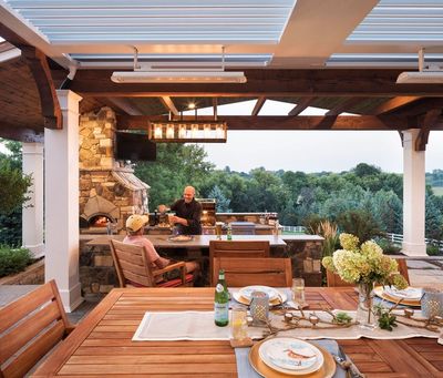 Electric heater for deck or patio high power hot electric heater in white Edmonton Alberta Canada
