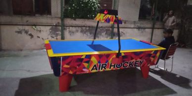 AIR HOCKEY TABLE GAME ON  RENT IN GURGAON, NOIDA, DELHI & FARIDABAD
