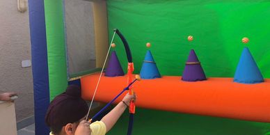 FLYING BALL SOFT ARCHERY GAME ON  RENT IN GURGAON, NOIDA, DELHI & FARIDABAD