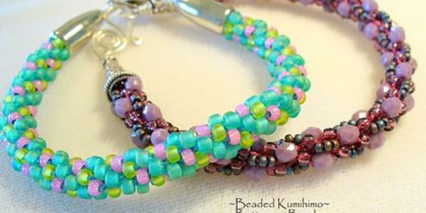 beaded kumihimo bracelets