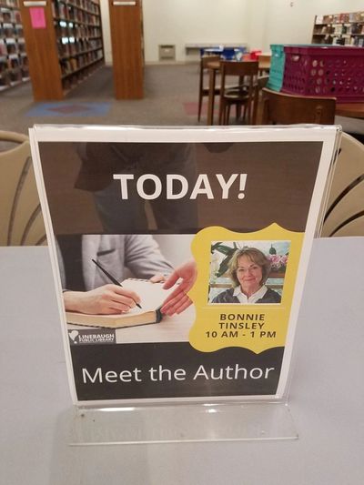 Bonnie Tinsley 'Meet the Author" event at Linebaugh Public Library in Murfreesboro, TN. 