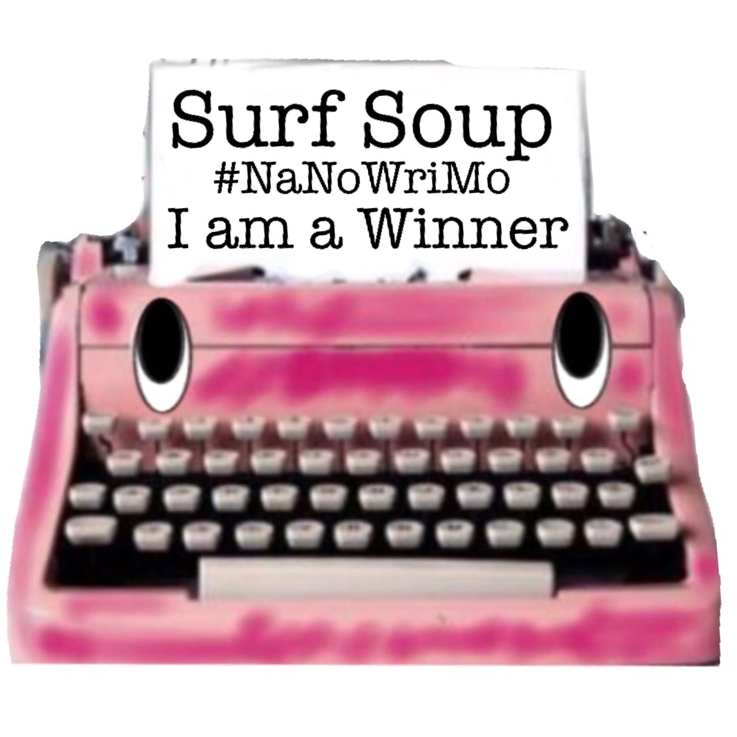 Typo, typewriter, pink, type, boo boo, help, character, Namowrimo, winner, typing, misspell, mistake