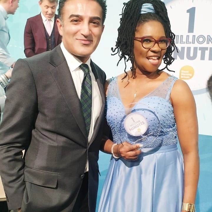 A bereavement charity receiving the 1 million minutes award from ITV's Good Morning Britain.