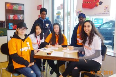 Students from Manchester Metropolitan University doing placement work for a bereavement charity.