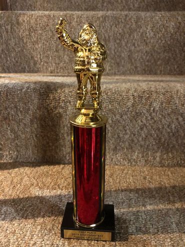 We won a trophy at the Discovery Bay Street Parade!