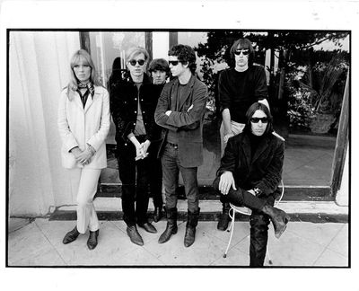 Gerard Malanga photo of Andy Warhol and The Velvet Underground
