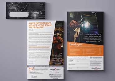 Direct mail letter and envelope