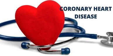 A heart with the stethoscope indicating Coronary Heart Disease.