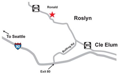 Basic location map for Ronald WA.