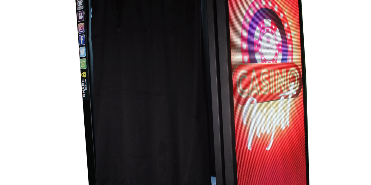 Classic Photo Booth Rental, enclosed photo booth rental, video wall photo booth rental,