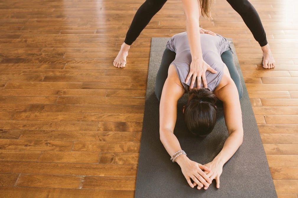 yoga teacher student woman private lessons