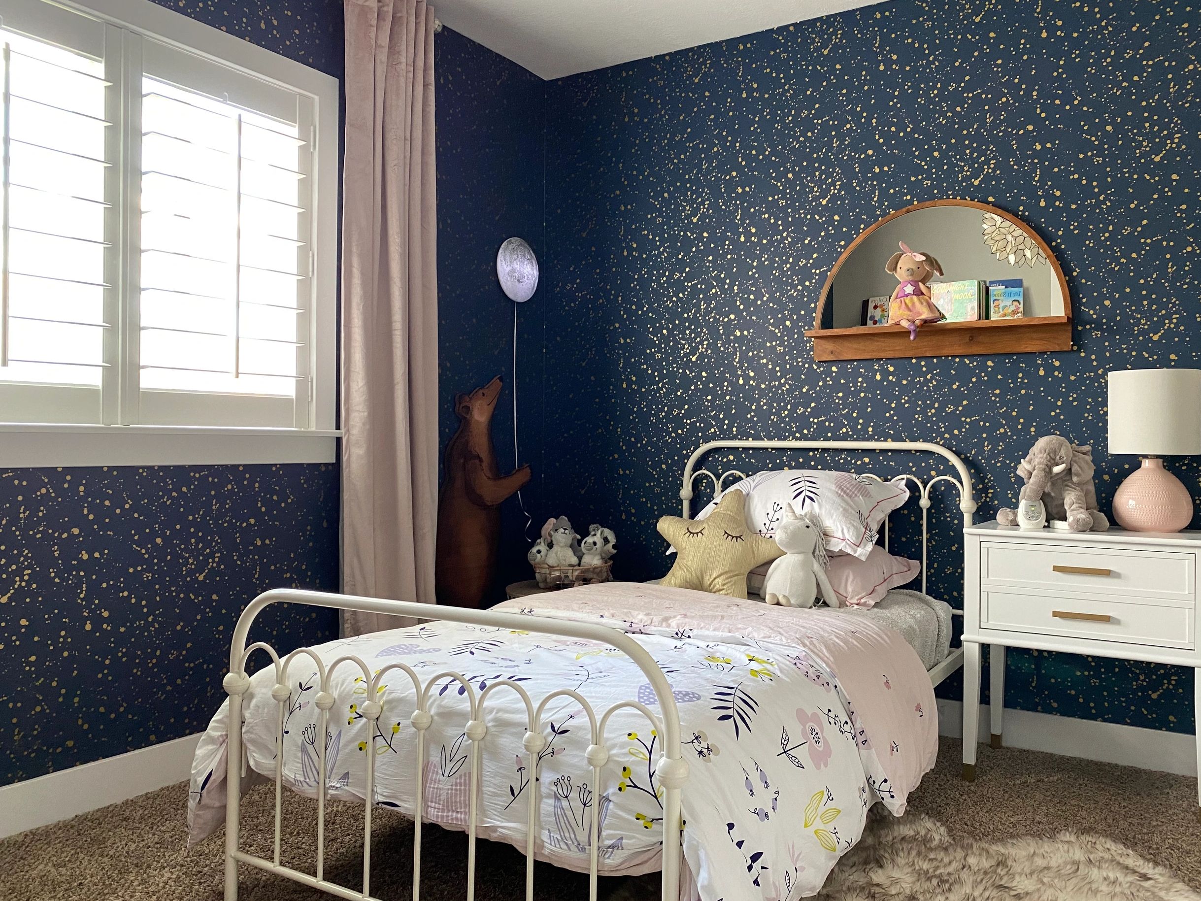 A Child's Bedroom with a Twin Bed