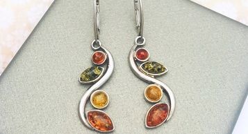 Baltic Amber from the Baltic Sea and manufactured in Poland. Fine sterling silver and amber jewelry