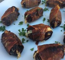 Prosciutto Wrapped Stuffed Dates for a perfect Appetizer.