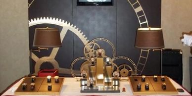 Off Site Events. A visual merchandising display set up for a Cartier off site event.