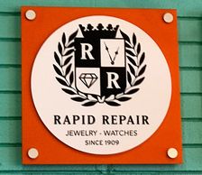 Logo Design & Manufacture. A logo design and signage manufacture for a watch repair shop.