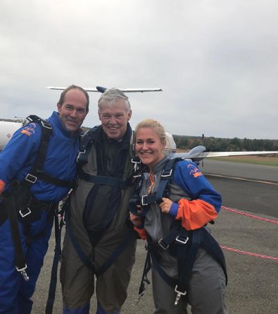Henry celebrates 80 years with skydiving