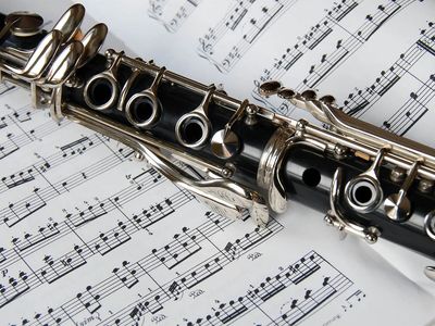 Clarinet with music
