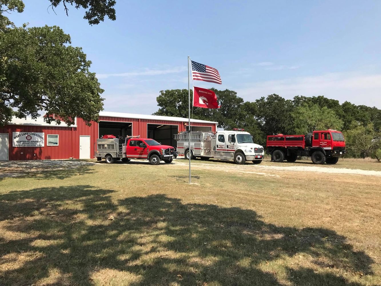 West Lake Limestone Volunteer Fire Department main fire station. WLLFVD Limestone County Texas ESD2