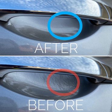 Car detailing service - nail scratches removed under door handles