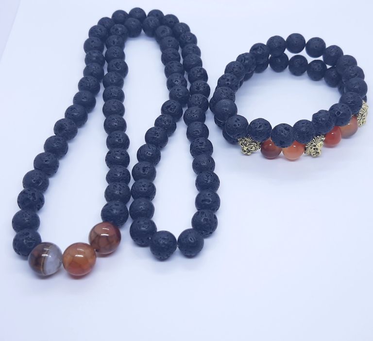 Beaded Necklace Set For Men