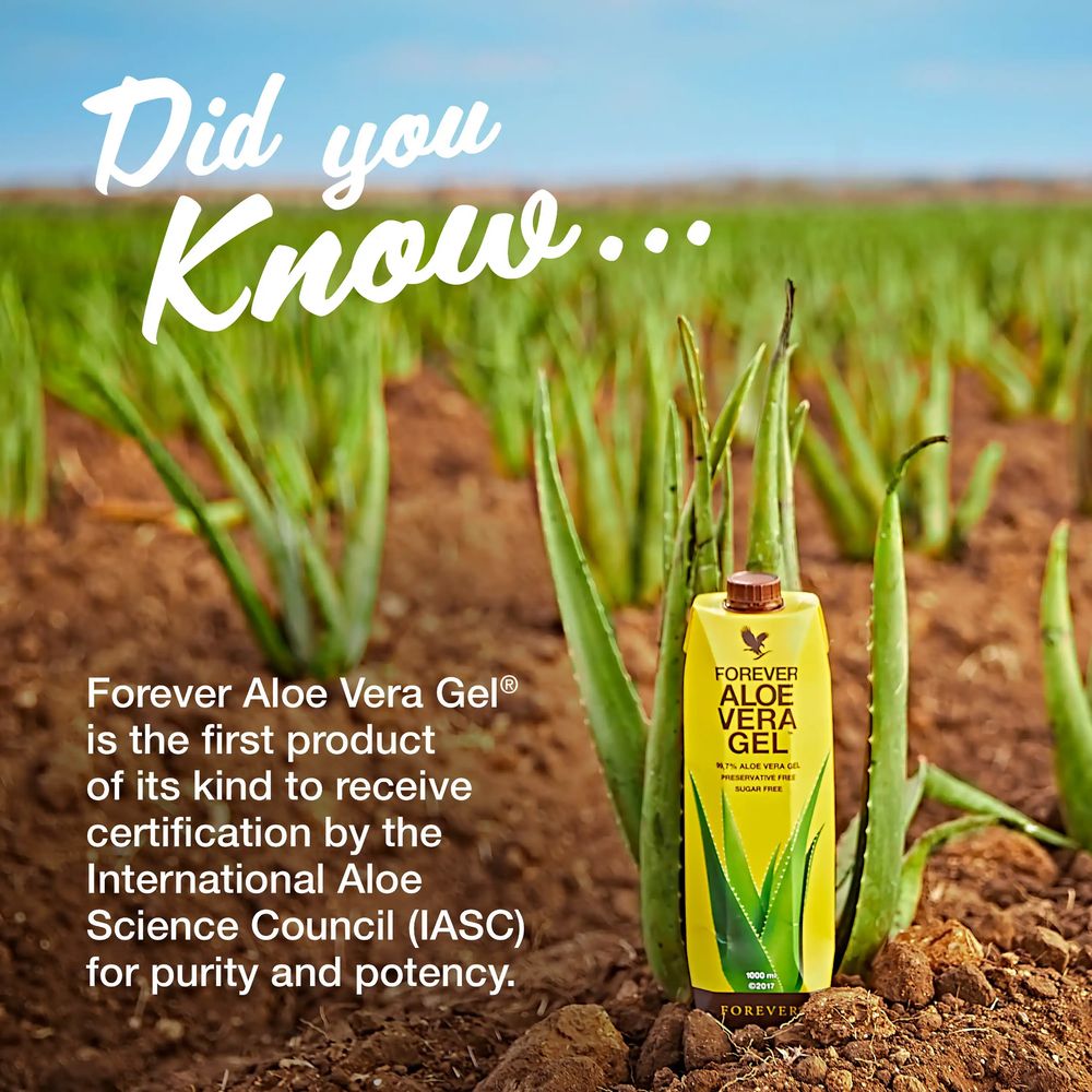 Forever is the largest grower, manufacturer and distributor of Aloe vera in the world.