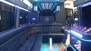 Interior of Mercedes Sprinter Limo Van