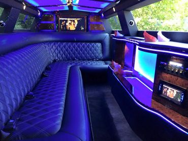 Interior of Chrysler 300 Stretch Limousine