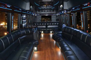 Interior of Turtle Top Limo Party Bus