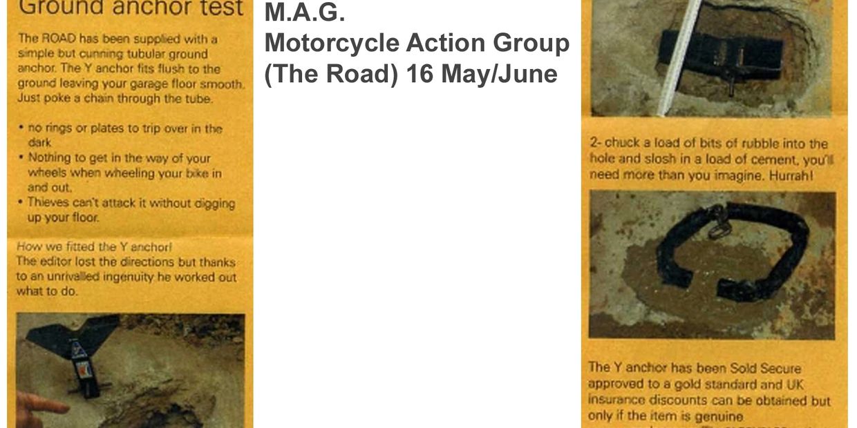 ground anchor review Motorcycle Action Group