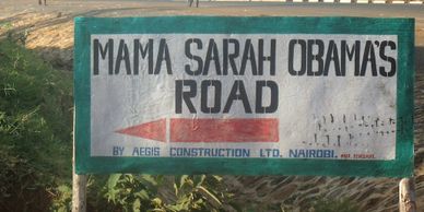 MAMA SARAH OBAMA's Road sign board