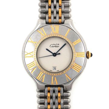 Cartier Must 21 XL Date Gold Steel 126000 LPP & Co LPP and Co lppandco Paris watch dealer