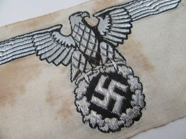 Original WW2 German SS Schutzstaffel Pennant Flag Standarte Corps Bullion Flatwire Eagle