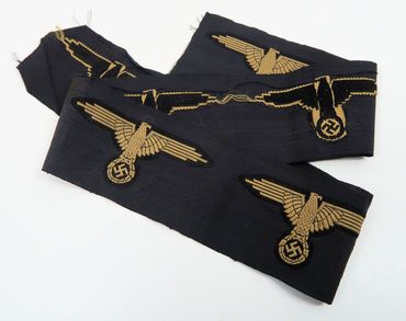 Original WW2 German Waffen SS Schutzstaffel Tropical Tan Sleeve Arm Eagle Unissued Strip of 6
