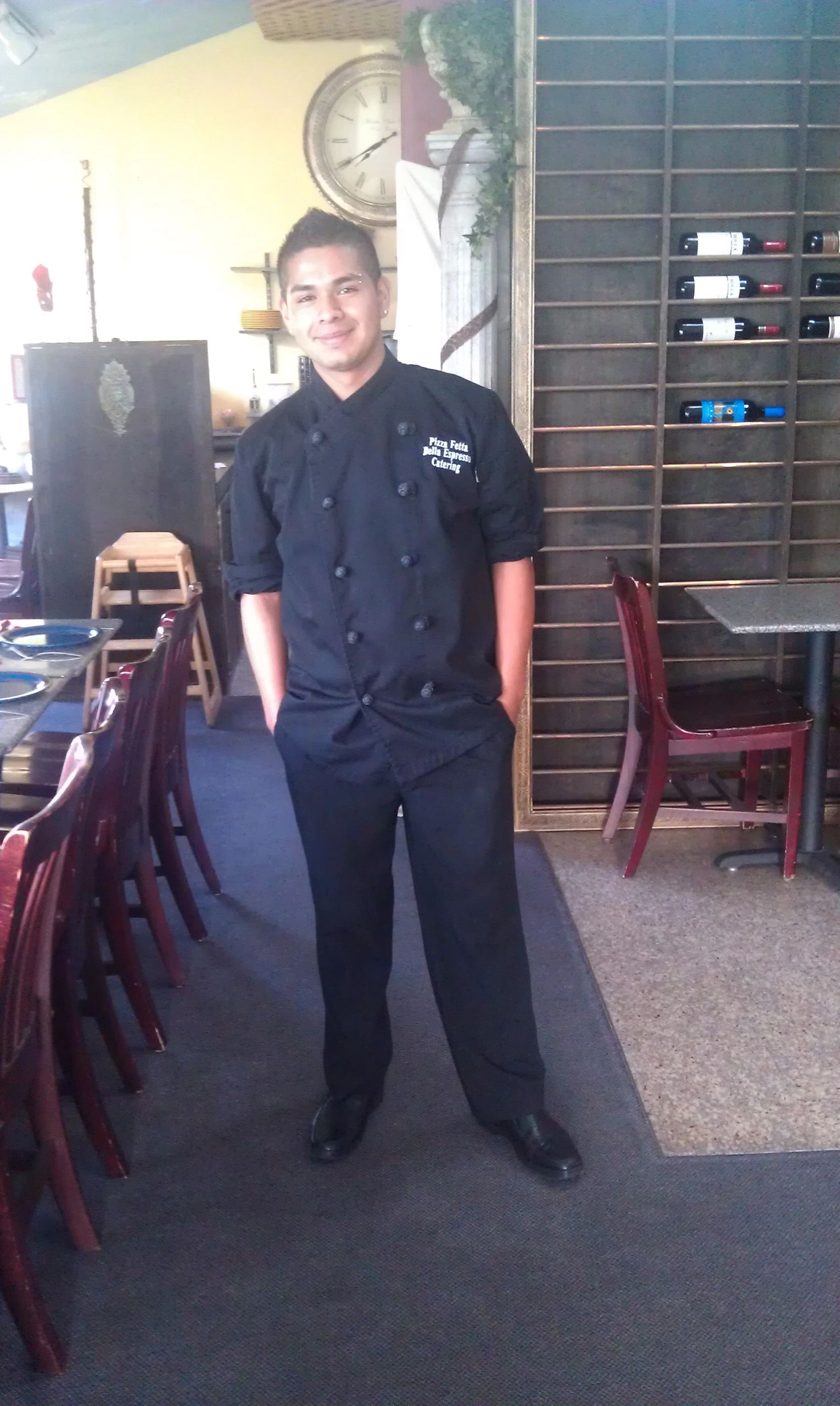 Julio ready for the event in our privet dining room