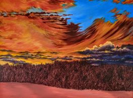 sunset before the monsoon, dixieleta, cave creek, az