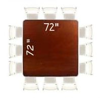 72" x 72" Square Table