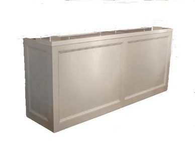 8' White Portable Bar