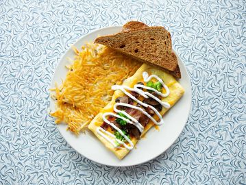 The Loring Omelet with hash browns and toast