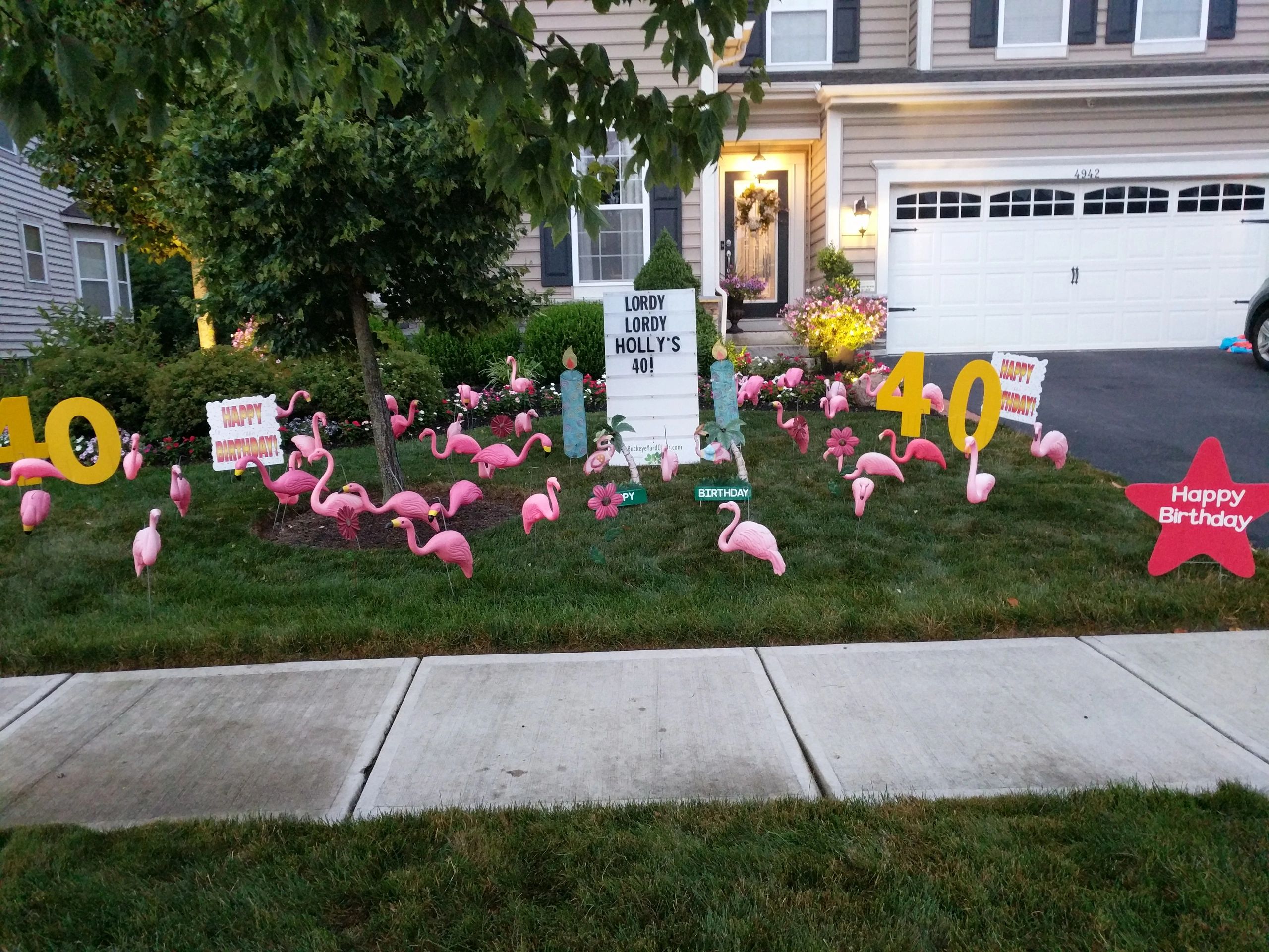 Flamingos for Yard Cards