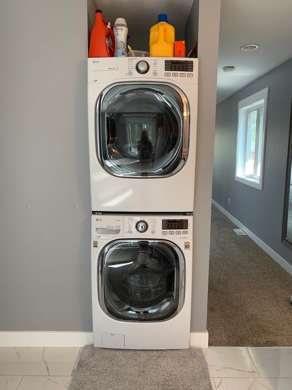 stacked washer and dryer installation