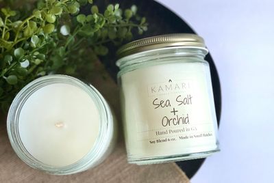 soy candle in jar with lid